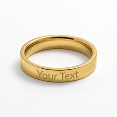 Custom Women's Engraved Ring