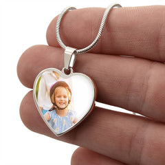 Custom Photo Heart Necklace