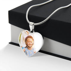 Custom Photo Heart Necklace
