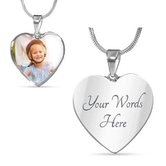 Custom Photo Heart Necklace