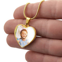 Custom Photo Heart Necklace