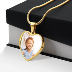 Custom Photo Heart Necklace