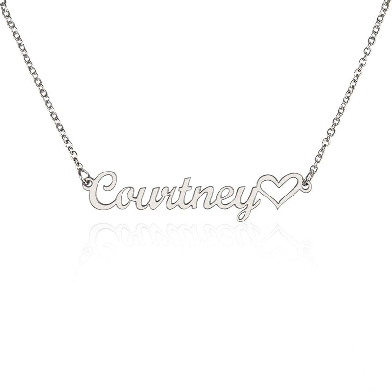 Custom Name Necklace with Heart