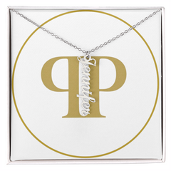Custom Multi-Name Vertical Necklace