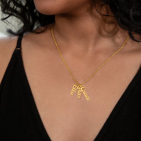Custom Multi-Name Vertical Necklace